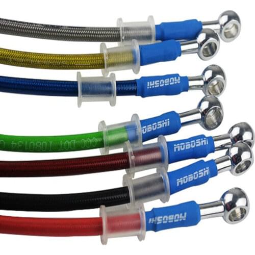 Motorcycle Dirt Bike Braided Brake Hose Line Steel Brake Cable Hydraulic Banjo Pipe for Motorcycle Universal Racing