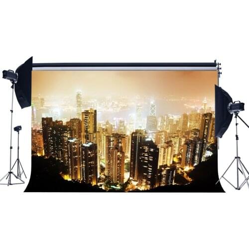 New York City Night View Backdrop Skyscraper Bokeh Glitter Lights Backdrops Romantic Wallpaper Photography Background