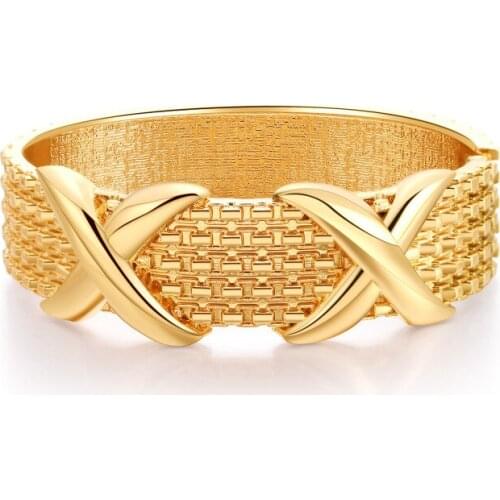 ORNAPEADIA 2021 New Fashion Bracelet for Women Alloy X Letter Design Style Creative Hip-hop Bangles Accessories for Women