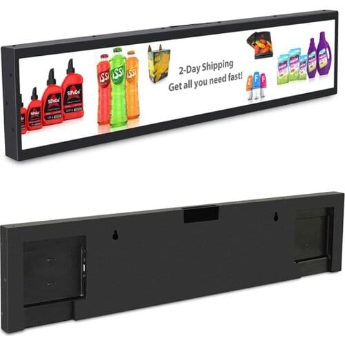 Supermarket Shelf 18.9 inch Ultra Wide Monitor Screen Stretched Bar Type LCD Advertising Display size 476x65mm