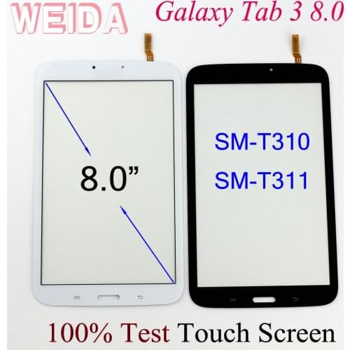 WEIDA Touch Digitizer 8" For Samsung Galaxy Tab 3 8.0 SM-T310 SM-T311 Touch Screen Without LCD