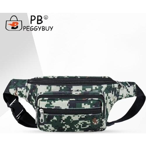 Camouflage Printing Messenger Bag Waist Packs Fashion Men Large Capacity Camouflage Nylon Pouch Phone Package Travel