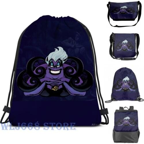 Funny graphic print shoulder Bags women Ursula POP-ART Sea Witch - Octopus design Single shoulder backpack travel men