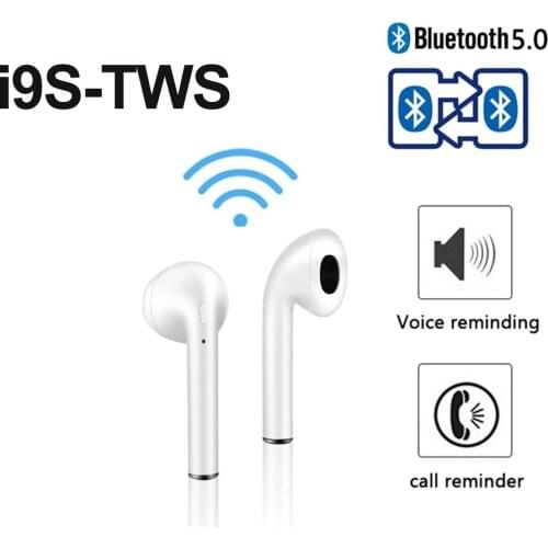 I9s Tws Earphone Bluetooth5.0 Earbud Stereo Wireless Headset Fone De Ouvido Sem Fio for Iphone Xiaomi Samsung Android Cellphone