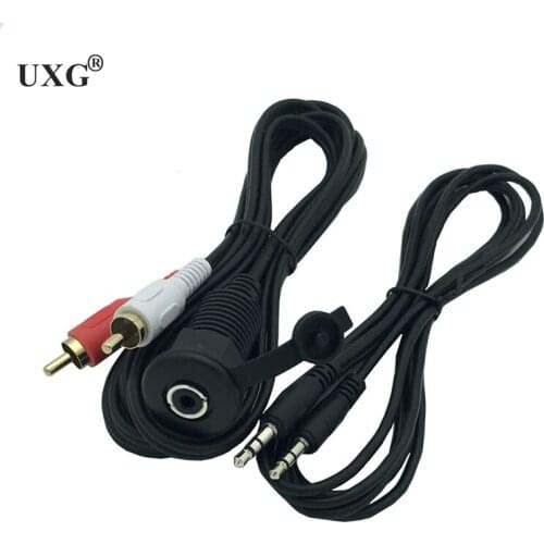 Waterproof Marine Extension Stereo Audio Cable Boat Universal 3.5mm to 2 RCA AUX USB Interface Cable Port For ATV UTV Golf Cart