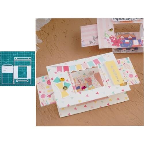 Insert Pop-up Frame Metal Cutting Dies Stencils for DIY Scrapbooking Photo Album Decorative Embossing Paper Cards Craft Supplier