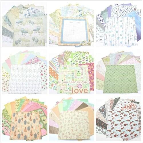 YPP CRAFT 12pcs 6" Single-side Printed Mixed pattern creative papercraft art paper handmade scrapbooking kit set book