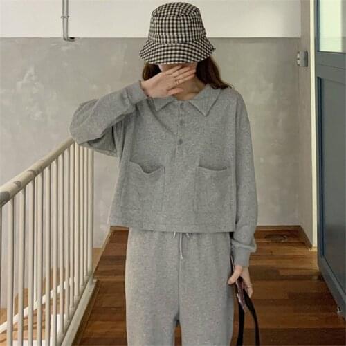 Female Casual Sports Suit 2021 Womens New Spring Thin Loose Fashion Two-piece Womens Autumn Korean Version 2-piece Set