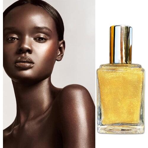 30ml Gold Glow Liquid Illuminator Face Body Highlighter Cream Shimmer Skin Foundation Primer Highlight Creamy Makeup Cosmetics