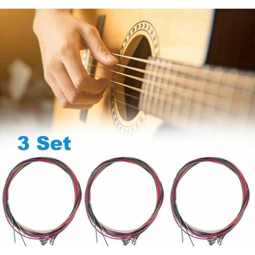 3 Sets Electric Guitar Strings Steel Core Nickel Alloy Guitar String Replacement Parts Acoustic Guitar Copper Core Strings