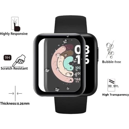 3D Protective film For Redmi Mi Watch Lite Curved Edge Cover Screen Protector Flim For Xiaomi Redmi Watch Screen Protective film