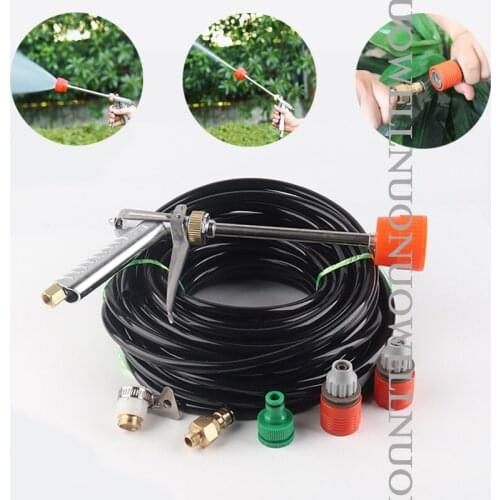 5M~20M Garden Watering Kits Adjustable Spray Gun Atomization Remove Dust Greenhouse Humidification Garden irrigation System