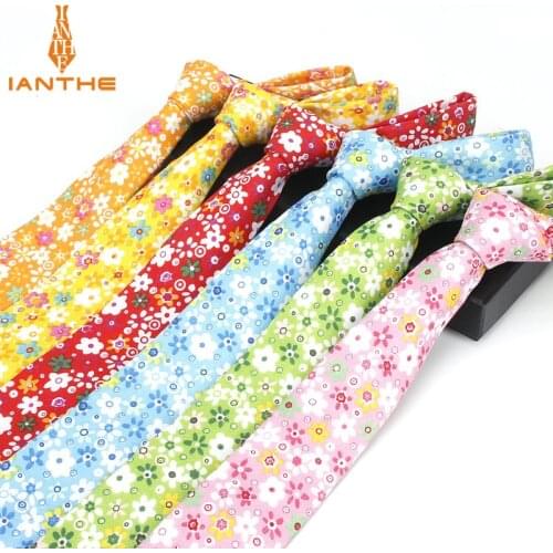 6cm Mens Flower Print Necktie Business Suits Neck Ties Wedding Groom Floral Neckwear Tie Brand Skinny Gravatas Gift Necktie