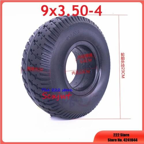 9x3.5-4 No-inflation Solid Tire 9 *3.50-4 Inch Tyre of Electric Small Surfing Four-Wheel Skateboard Beach Car wheel