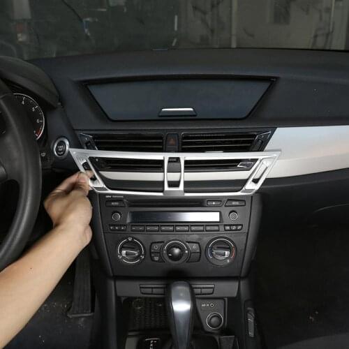 ABS Plastic Chrome Car Center Air Conditioning Vent Frame Trim For BMW Old Style X1 E84 2011-2015 Year Model Accessories