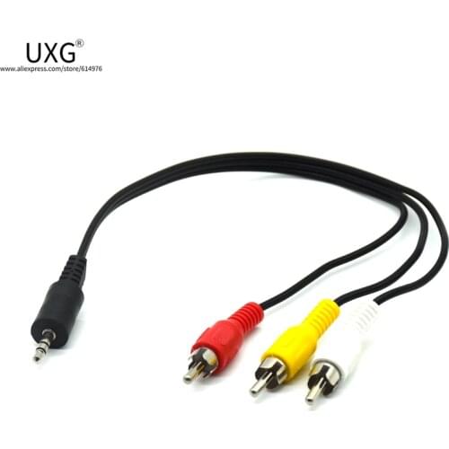 3.5mm Jack To 3 RCA Male Audio Video AV Cable AUX Stereo Cord 3RCA Standard Converter 1.5m Wire for Speaker TV Box CD DVD Player