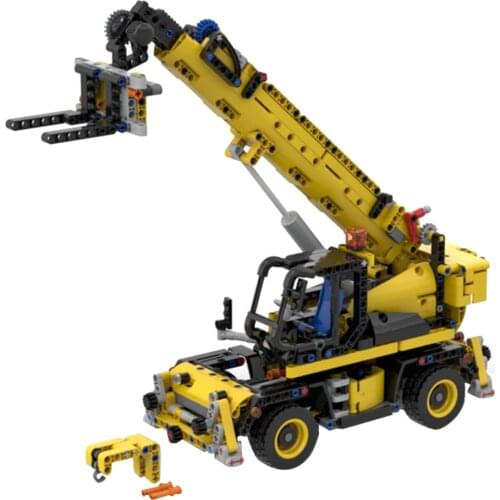 Authorized 942+Pcs MOC-43871 Forklift Small Particle Construction Vehicles Building Block Kits Blocks Assembly Toys For Kids