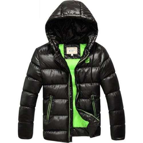 Kids Boys Winter Coats 2018 Fashion Hooded Boys Parkas Wadded Jackets Thicken Warm Outerwear Coat Boys Clothing 7-16Y BC351