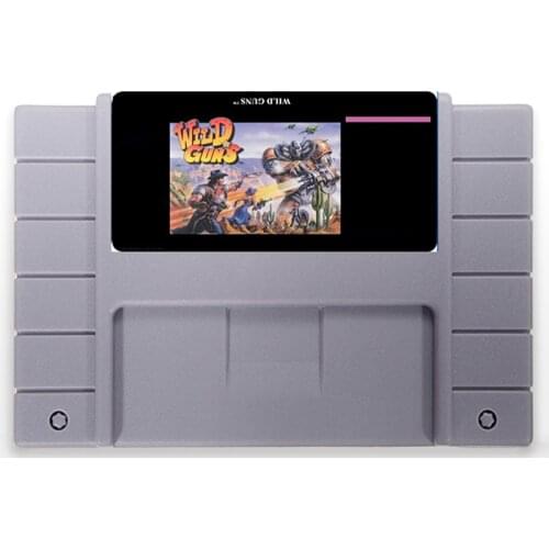 Wild Guns USA Version 16 bit Big 46 pins Gray Game Card For NTSC Game Player