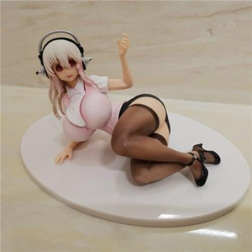 Anime Super Sonico Lie Prone Posture Ver PVC Action Figure Collectible Model Toys Doll Gift