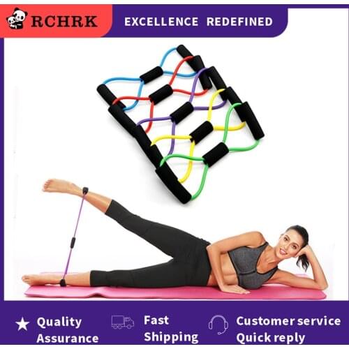 Yoga Resistance Exercise Bands Gym Fitness Equipment Pull Rope 8 Word Chest Expander Elastic Muscle Training Tubing Tension Rope