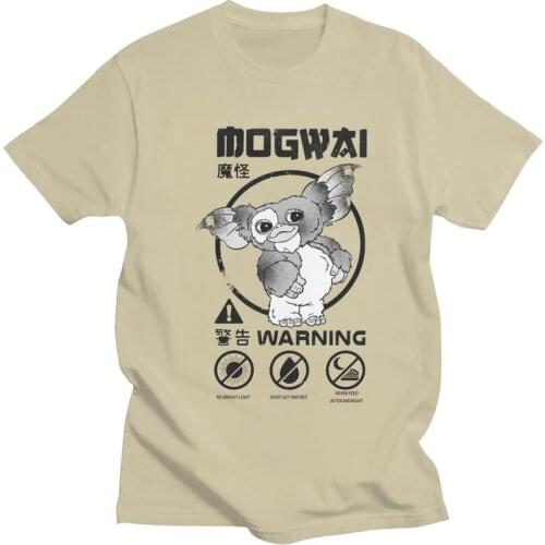Gremlins Mogwai Rules T Shirt Men Short-Sleeve Gizmo 80s Movie Monster Sci Fi T-shirt Graphic Tee Tops Pure Cotton Tshirt Gift