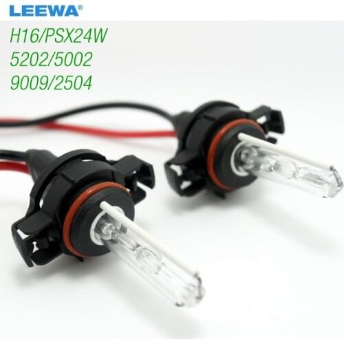 LEEWA 2pcs 12V 35W H16/PSX24W/5202/5002/9009/2504 Xenon Lamp Bulb #CA3953