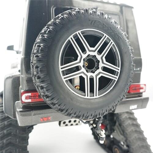 ​ Metal Holder Wheel Mount Rack Adjustable Stainless Steel Bracket Spare Tire for 1/10 TRAXXAS TRX4 G500 RC Model Car