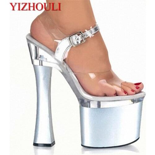 Fashionable Shining Womens 18CM High Heel Platforms Pole Dance / Performance / Star / Model Shoes Wedding Shoes