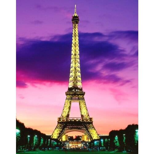 New Diamond mosaic diamond embroidery beads Paris City Eiffel Tower Scenic diamonds cross stitch painting Inlay handwork