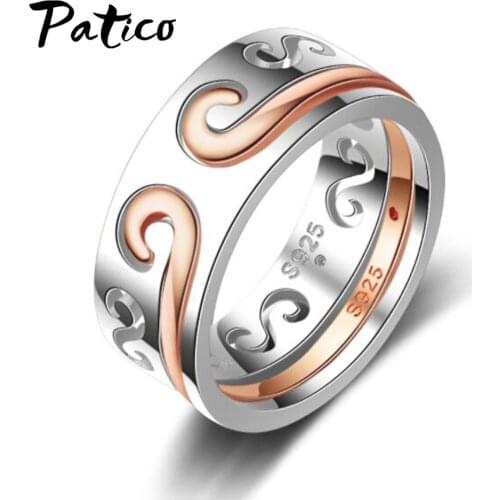 New Simple Couple Rings Tightening Spell 925 Sterling Silver Wedding Engagement Ring Lovers Hot Sale Fashion Jewelry