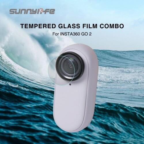 Sunnylife Tempered Glass Film Combo For Insta360 GO2 Precise Cutout High Transmittance Anti Fingerprint Sport Camera Accessories
