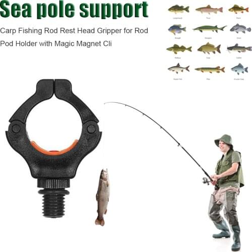 Fishing Rod Rest Head Gripper Holder Magnet Clips Sea Fishing Pole Bracket Magnet Clips Keep Fishing Rod