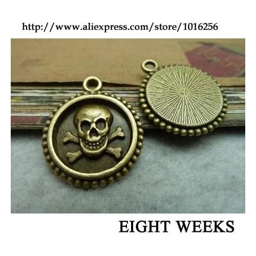 Zinc alloy pendant jewelry accessories diy handmade material charms skeleton tags 22 * 27 mm