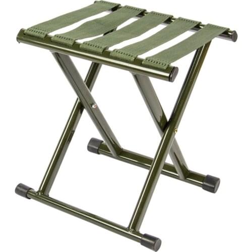 Portable Folding Stool Lightweight Fishing Chair Iron Picnic Easy To Carry Outdoor Outfit Campstool for Trip Hiking Fishing BBQ