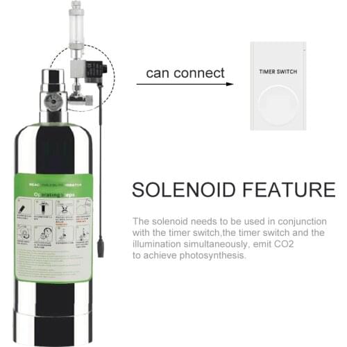 Professional Aquarium Co2 Generator System Kit Co2 Cylinder Generator System With Solenoid Valve Bubble Diffuser Co2 Reactor Kit