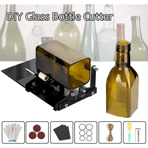 DIY Glass Bottle Cutter Square and Round Wine Beer Glass Sculptures Cutting Tool Manual Cutter for Glass Cutting Machine