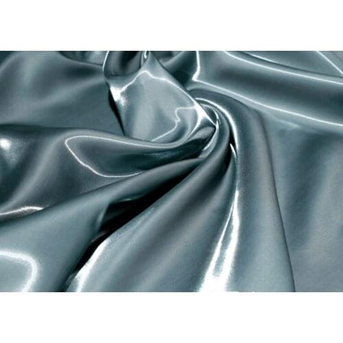 Grey liquid reflective crystal windbreaker, smooth glitter and crisp fabric