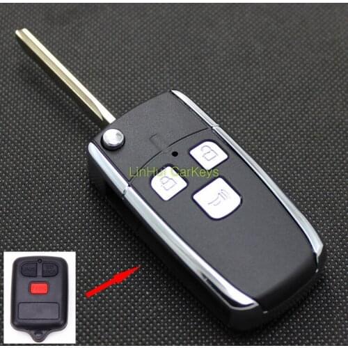 PINECONE for BYD F3 F3R Car Key 3 Buttons Uncut Brass Blade Modified Remote Blank Key Cover Shell 1 PC