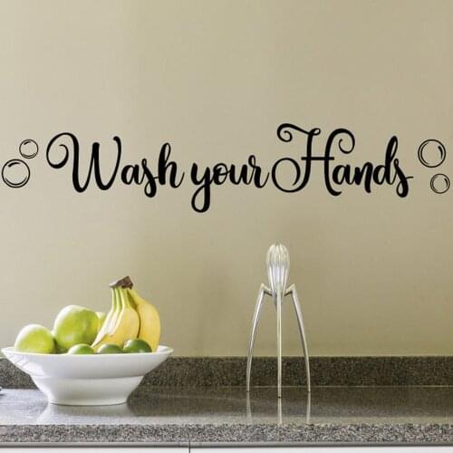 Wash your hands, mirror decal, bathroom decal, wash your hands sign, wall decal, vinyl decal, bathroom wall decal