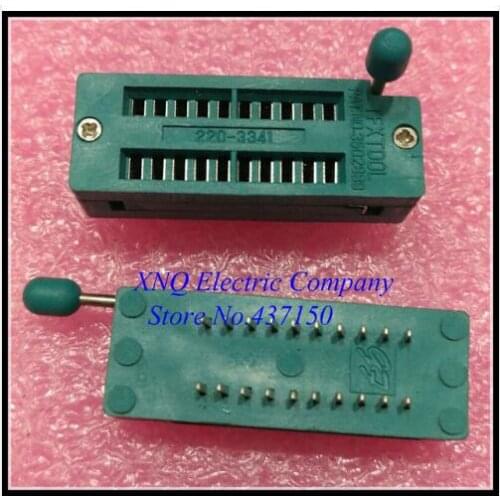 20PCS /LOT , IC Test Universal ZIF Socket 16pin 16 pin dip 2.54mm IC Socket pitch