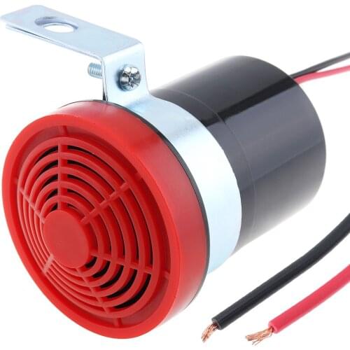 Universal 12V 105dB Car Reversing Alarm Back up Horn Tone Beeper Buzzer Speaker Black Red for Motorcycle Car Vehicle