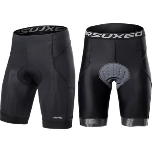 Cycling Shorts with Pocket 5D Gel Pad Upgrade Mens Cycling Underwear Shockproof Cycling Underpant MTB Shorts Underwear Ciclismo