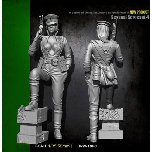 Wong Work Unpainted 1/35 Scale Resin CAST Female Warrior Unassembled Garage Kits GK Model Kit Figure WW35-1860