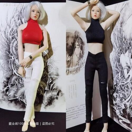 1/6 Womens Vest Soldier Clothes TBL Female Tight T-shirt Bottoming Vest Model CJG-W034 For 12" PH TBLeague JO Figure Body Toys