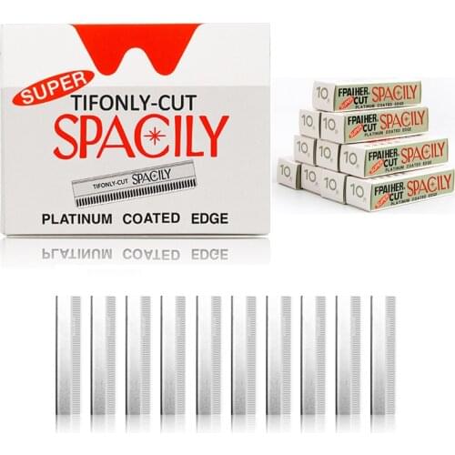 10 pcs/lot Eyebrow Razor Shaping Blades Stainless Steel Scraping Brow Shaping Knife Single-Faced Corrugated Blade Beauty Tool