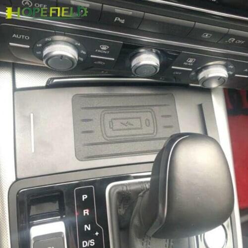 10W wireless phone charger for Audi A6 C7 A7 RS6 car power adapter lighter socket insert for sumsung s20 qi fast charge panel
