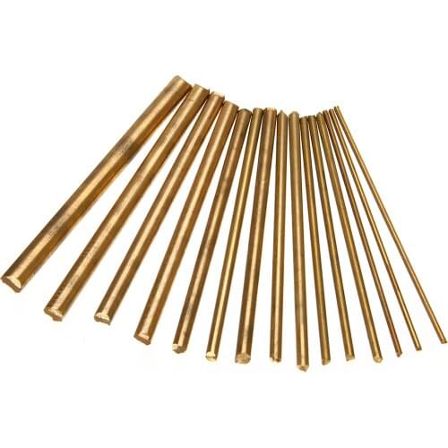 15pcs Brass Round Rod Bar Watchmaker Lathe DIY Watch Tool Parts 100mm Length 2/3/4/5/6/7/8mm Diameter For DIY Craft Making
