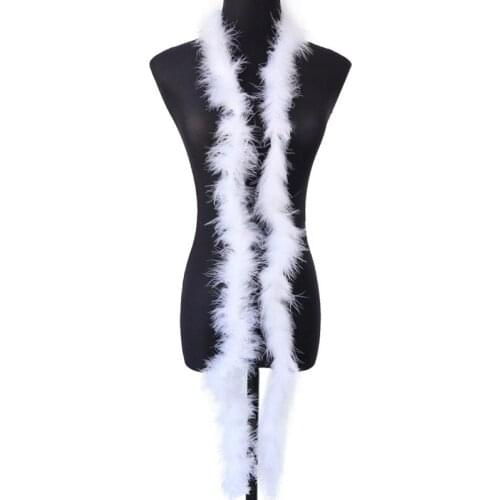 2Meters Baby Pink Marabou Feather Boa Turkey Feathers Ribbon Shawl for Wedding Dress Making Decoration Plumes Crafts