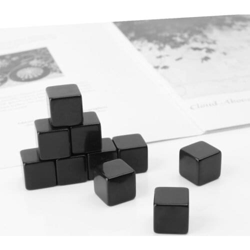 2021 Top 10pcs 16mm Blank Dice Black Acrylic Cube Board Game Kid Toy DIY Fun And Teaching